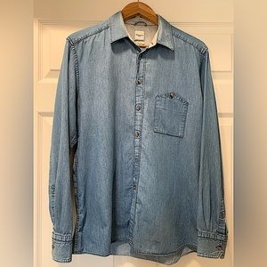 Men’s Camicissima Long Sleeve Jean Shirt